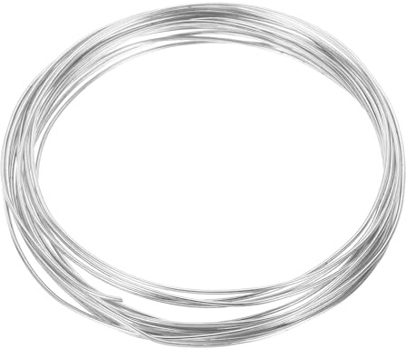 QUARKZMAN Fils De Cuivre De 16 Gauge Pour La Fabrication De Bijoux, 1 Rouleau De 5m Fils De Perles Résistants À La salissures Pour Fournitures De Fabrication De Bijoux DIY (K-Argent)