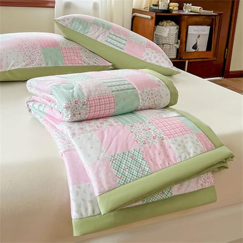 Highdi Colcha Acolchada 3.5 TOG Microfibra Extra, Jardín Multicolor Colcha de Verano, Manta Sofa Suave, Cubre Cama Fina Ligera Multiusos, Verano, Otoño para Alle Jahreszeiten (Rompecabezas,180x200cm)