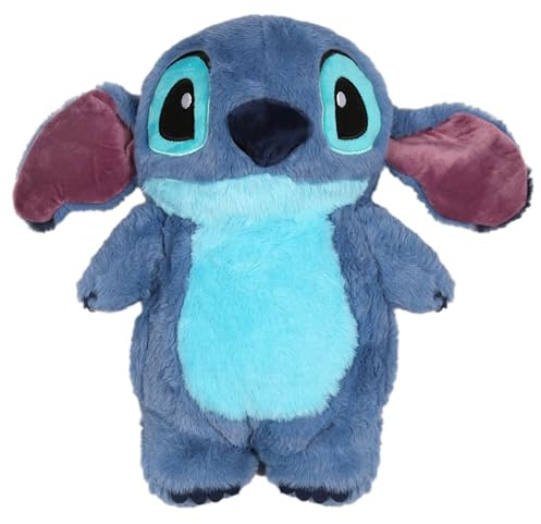 DISNEY Stitch Bolsa de agua caliente de goma con funda SUAVE, GRANDE Calentador con funda para agua, Mascota 750 ml (Stitch)