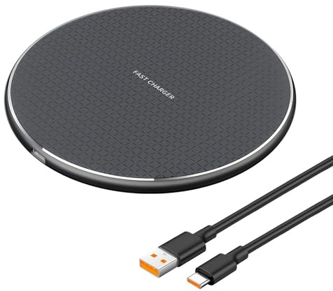 35W Cargador Inalámbrico Rápido, Base de Carga Inalámbrica USB C Compatible con iPhone 16/15/14/13/12/11, Galaxy S24/S23/S22/S21, Cargador Inalámbrica 20W Compatible con qi
