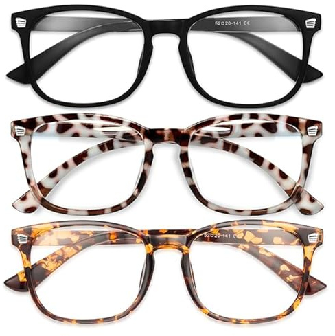 QGH Blue Light Blocking Glasses – Fashion Square Frames for Women & Men – Anti-UV Computer & Gaming Glasses – Blue Blockers for Screen Protection