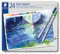 STAEDTLER aquarell Buntstifte karat aquarell, wasservermalbare, weiche und farbintensive Mine, für unterschiedliche Trocken- und Nasstechniken, 24 Aquarellstifte im Metalletui, 125 M24