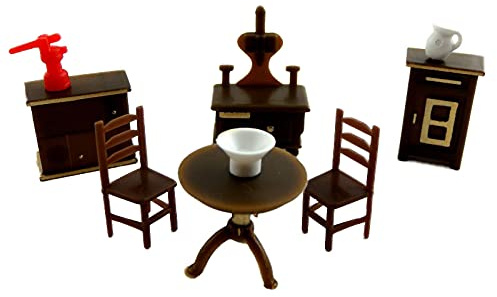 Melody Jane Dolls Houses Miniatura para Casa de Muñecas 1:48 Escala Conjunto Muebles Cocina Plástico