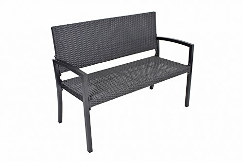 Panchina Sanremo in alluminio/Plastica Colore: Nero