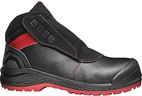 Base Protection, Sparkle Botte de Sécurité pour Hommes, Noir et Rouge, Taille 43