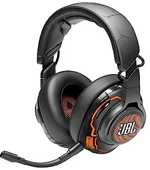 JBL Quantum ONE Auriculares para gamers con tecnología QuantumSPHERE 360 y sensor de movimiento de cabeza, diseño llamativo, compatible con PC, Playstation y Xbox, negro