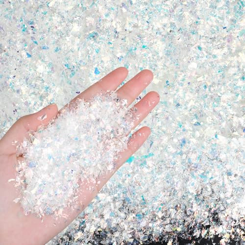 FOIMAS 7.05 Ounce Christmas Artificial Flake Snow Twinkles Fake Snow Powder Filler Xmas Craft Sparkling Snow for Christmas Party Decoration Supplies