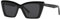 SAINT LAURENT Unisex SL 660-001 54 Recycled A Sunglasses, Black-Crystal-Black