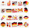 HOWAF 40 Fußball Deutschland Temporäre Tattoos, Deutschland Flagge Tattoos Aufkleber Fußball Wasserdichte für Fans der deutschen Nationalmannschaft EM Euro Sportvereine