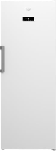 Beko RFNE448E55W - Congelador (404 L, volumen neto, sin escarcha, función de congelación rápida, pantalla multifunción, 6 cajones + 2 compartimentos, 36 dB (A), color blanco