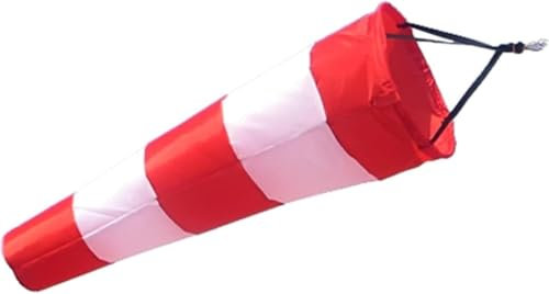 Eivdru Manica A Vento SacchiaVentoperIl Giardino 150cm DiLunghezza Impermeabile Segnavento Rosso E Bianco Manica a Vento per la Misurazione Vento in Aeroporto Bandiera di Avvertenza in Tessuto Oxford