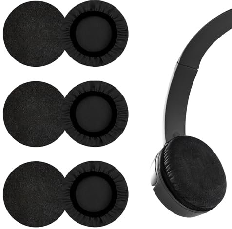 6 Couvre-Oreilles Élastiques pour Casque Audio – Housses De Protection Lavables en Tissu Respirant pour Écouteurs 9-11 cm – Accessoires Antibactériens Idéaux pour Gym, Bureau, Hôtel – Noir