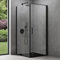doporro Eckeinstieg Duschkabine schwarz 75x90x195cm Eckdusche inkl. Duschtasse ESG-Sicherheitsglas Klarglas inkl. beidseitiger Easy-Clean-Beschichtung Ravenna36-Plus