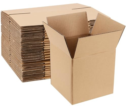 MAKTSAM 25-pack 15 x 15 x 15 cm korrugerade kublådor, dubbla väggpostkartonger kartong förpackning fraktlådor för frakt lagring småföretag förpackning