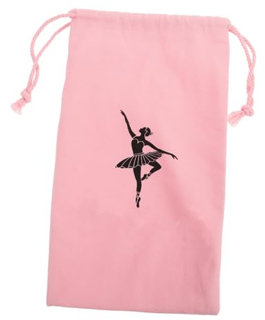 LIGIGWASH Bolsa de Almacenamiento para Zapatillas de Portátil de Lona Rosa Funda para Zapatillas de Ballet Organizador Lavable para Calzado para Niñas
