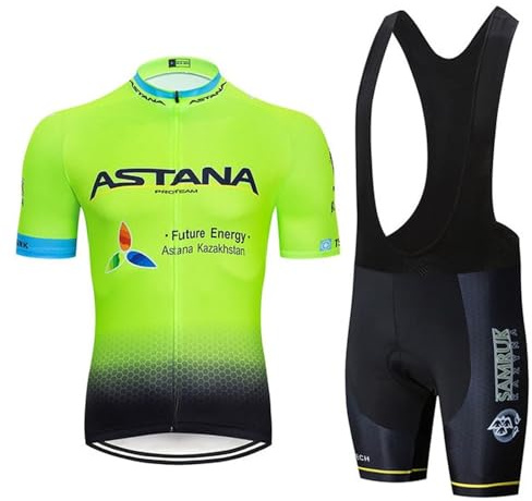 Fenovel Conjunto Ropa Ciclismo Hombre Maillot MTB Manga Corta Verano Camiseta Bici Manga Corto y Culotte Almohadilla de Gel 19D