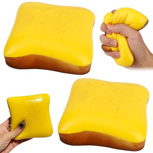 DOWNDRIFT 2 piezas de pan de mantequilla apretón juguetes antiestrés juguetes niños estresante juguete apretón juguete Squishy juguete fidget toy juguetes sensoriales apretón juguete juguete