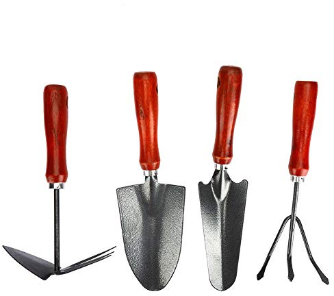 4Pcs/Set Thickened Garden Shovel Rake Kit Flower Planting Gardening Tool Set Accessories