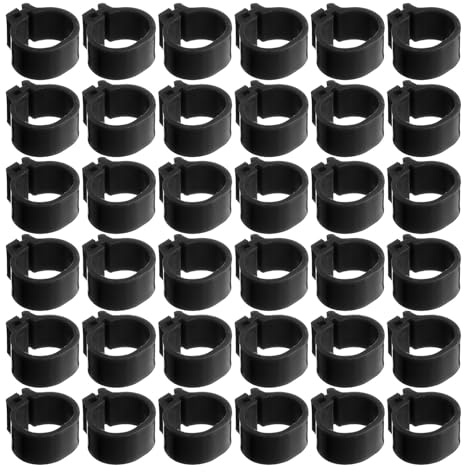 UTHCLO Bague D'identification pour Pigeons 10 Mm Anneaux de Patte à Clip Noir 100 Pièces Gestion Élevage Volaille Pigeons Professionnels