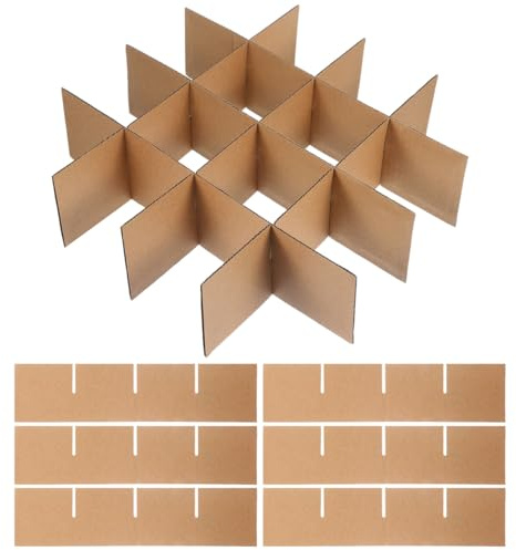 Gadpiparty Séparateurs de boîte en carton robuste pour déplacer les verres et la vaisselle, installation facile, kit d'emballage de protection pour assiettes, tasses, couverts et vases, organiseurs de
