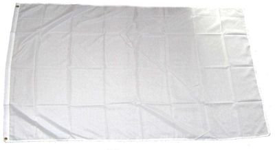 Flaggenladen Fahnen zum Bemalen oder Besprühen 150 x 90 cm Uni Weiß