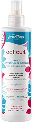 ACTIVILONG - Spray Activateur De Boucles Acticurl - Définit Les Boucles Et Apporte Du Volume - Texture Non Grasse - 97% D'Ingrédients Naturels - Made In France - 250ml