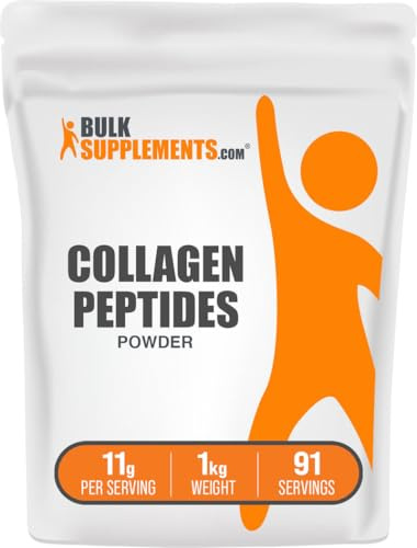 BulkSupplements.com Collagen Peptides Powder - Bovine Collagen Powder, Powdered Collagen Supplement - Hydrolyzed & Gluten Free, 11g per Serving, 1kg (2.2 lbs) (Pack of 1)
