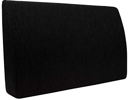Formalind Schienale per letto e divano 70 X 45 X 15 CM // Cuscini di schienale per guardare la TV e leggere in raffinato design in pregiato tessuto per arredamento (nero)