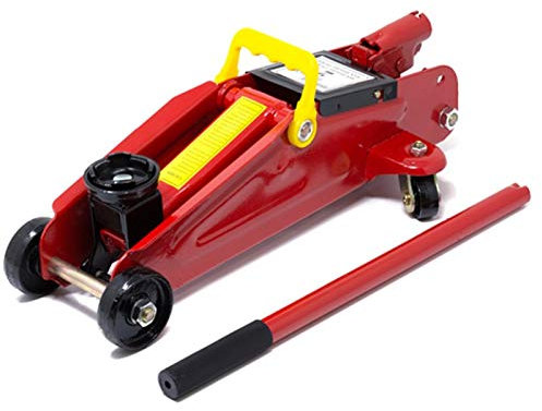 FAST WORLD SHOPPING Cric idraulico a carrello 2,0T (2000 kg), crick sollevatore compatto con maniglia, martinetto ideale per auto, cambio gomme, officina e garage