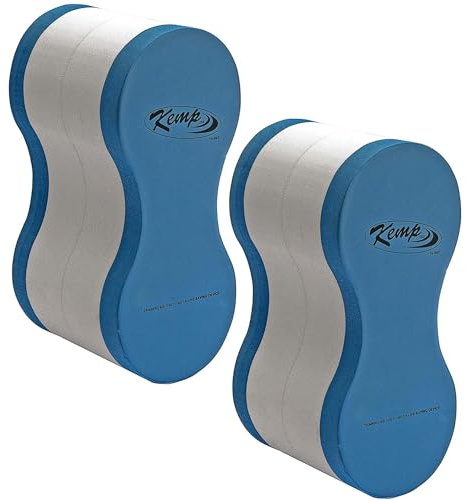 Kemp USA Solid Swim Pull Buoy Float Pack of 2 EVA Foam Training Buoy for Swim Technique Arm Strength & Endurance Training Pool Swim Equipment