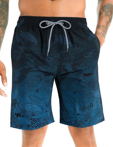 APTRO Mens Swim Trunks Swimming Shorts Board Shorts Quick Dry Summer Beach Shorts BS023 Blue L
