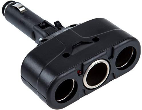 Peowuieu Enchufe triple para encendedor de cigarrillos para coche, distribuidor LED