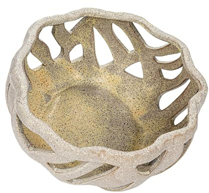 Bloomingville Speckled Stoneware Bread Basket with Reactive Glaze, Cream