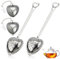4 Pièces Boule a The Infuseur,Cuillere a The, Boule à The,Infuseur a Thé en Acier inoxydable,Passoire à Thé en Forme De Cœur avec Chaîne, Convient Aux Feuilles de Thé Fines En Vrac