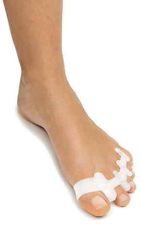 EUMEDICA Separatore 5 Dita dei Piedi in Gel,Correttore per piede Destro e Sinistro - Bianco. Art S056F