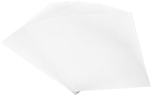 PATIKIL 30 Fogli Carta Vellum 8.5x11 Pollici, Carta Tras Stampabile 100GSM Colorata per Inviti Stampa Laser InkJet Creazione Carte Artigianato Matrimonio Ricalco, Argento