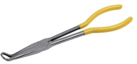 LOORGVEL 1 Pieza Alicates Extendidos Largo Alicates De Punta Redonda Extra Rizar Redondo Carpintería Apretones Alicate Extendido Alicate De Cableado Manual Abrazadera Que Prensa Amarillo