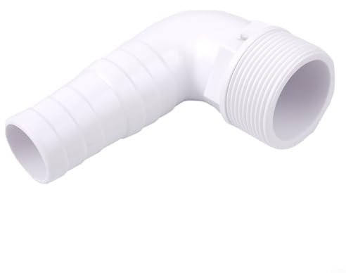 Raccord coudé de 3,8 cm pour filtre de piscine compatible avec tuyau en PVC pour système de piscine hors sol