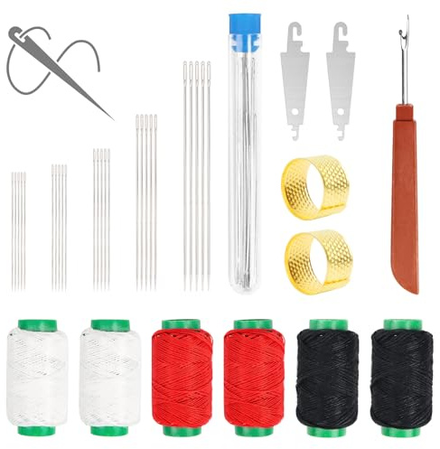 Set di 37 attrezzi da cucito, set da cucito con accessori da cucito, portatile e multifunzione, set di attrezzi da cucito e da ricamo, set portatile fai da te per principianti e professionisti
