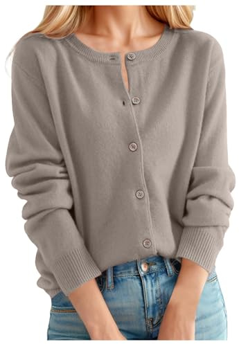 Generisch Mohair Pullover, Kaschmir Strickjacke Damen - Pullover Weich Wollpullover Warm Vintage Damenpullover Herbst Cardigans Kurz Cardigan Wolle Sweater Klassisch Einfarbig Damenstrickjacke