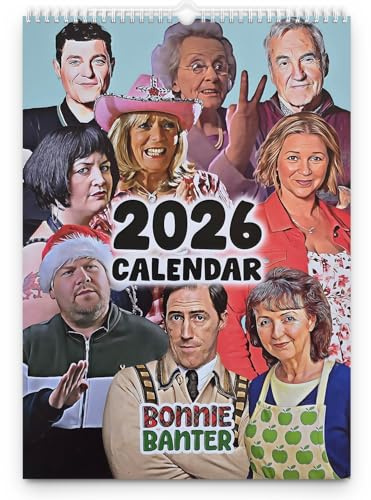 Gavin and Stacey 2026 Wall Calendar, A4 21cm x 30cm, Monthly View with Quotes, Wire-Bound
