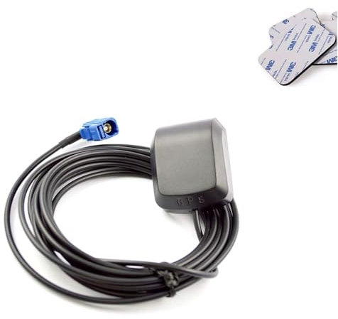 Audioproject A108 - GPS Antenne Fakra Antenne Winkel-Stecker - 5m Kabel magnetisch Navigation aktiv kompatibel für Blaupunkt Becker RNS 510 MFD-2 Audi VW Mercedes APS incl 3M Klebepad GPS Antenne Auto