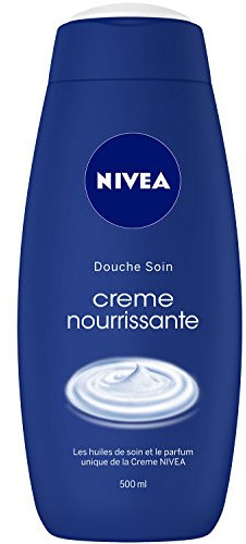 NIVEA Crème de douche Soin (1 x 500 ml), enrichie à l’Huile de pépin de Raison & Amande douce, Soin corps hydratant qui nettoie respecte et renforce le microbiome pour peaux sèches