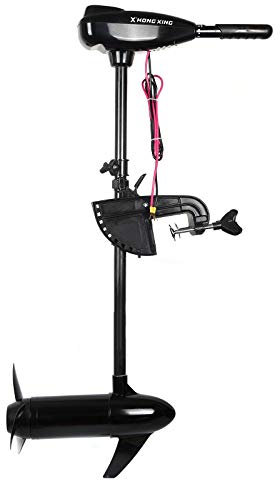 OUKANING Moteur hors-bord pour bateaux hors-bord, moteur de bateau de pêche, moteur sans balais (800 W, 12 V, 80 lbs, 1,2 CV)