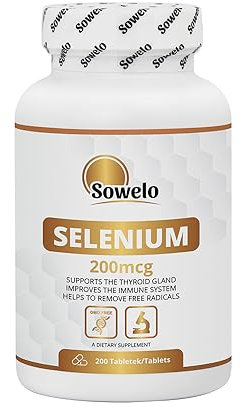 Sowelo - Selen, 200 Selenium Tabletten, Hohe Konzentration 200 mg Natriumselenit in einer Tablette, Reinigt den Körper, Unterstützt die Antioxidativen Prozesse