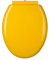 Dazzluxe Runder PP-Toilettensitz Mit Deckel, Leiser, Farbiger WC-Sitzbezug Mit Soft-Close-Funktion, Einfach Zu Montieren Und Zu Reinigen, Verstellbarer Toilettensitz Aus Kunststoff,Gelb
