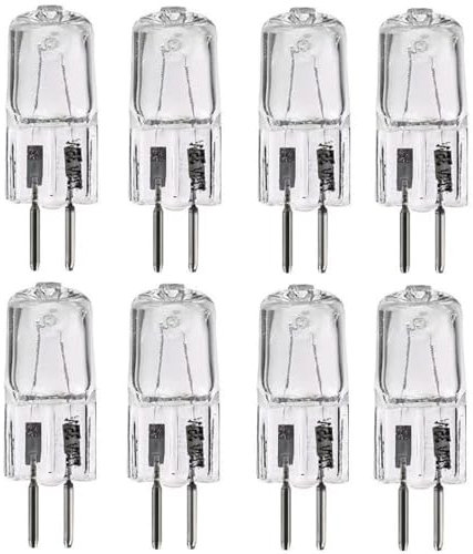 LISOCLU Halogenlampe G5.3, 360 ° Abstrahlwinkel, Warmweiß, 35 Watt, 2-polig, 220 – 240 V, Ersatz für Duftlampen / Ölwärmer (8 Stück) 20 W