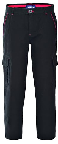 Rossini - A85020 - Adelaide Pantalone da Lavoro, 100% Cotone Twill, Elastico ai Fianchi, Chiusura con Cerniera e Bottone (IT, Testo, 4XL, Regular, Regular, Grigio)