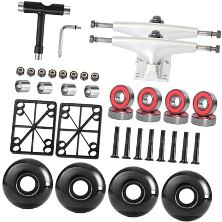 YIZITU Precisiones Dirección Gullwing Skateboard Trucks Juego De Camiones 5 Pulgadas con Absorción Impactos para City Street Trick Smooth Riding Trucks