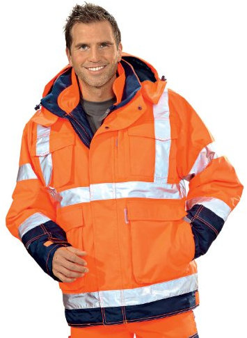 Feldtmann Warnschutzjacke Philipp, Gr. XXXL, orange/blau